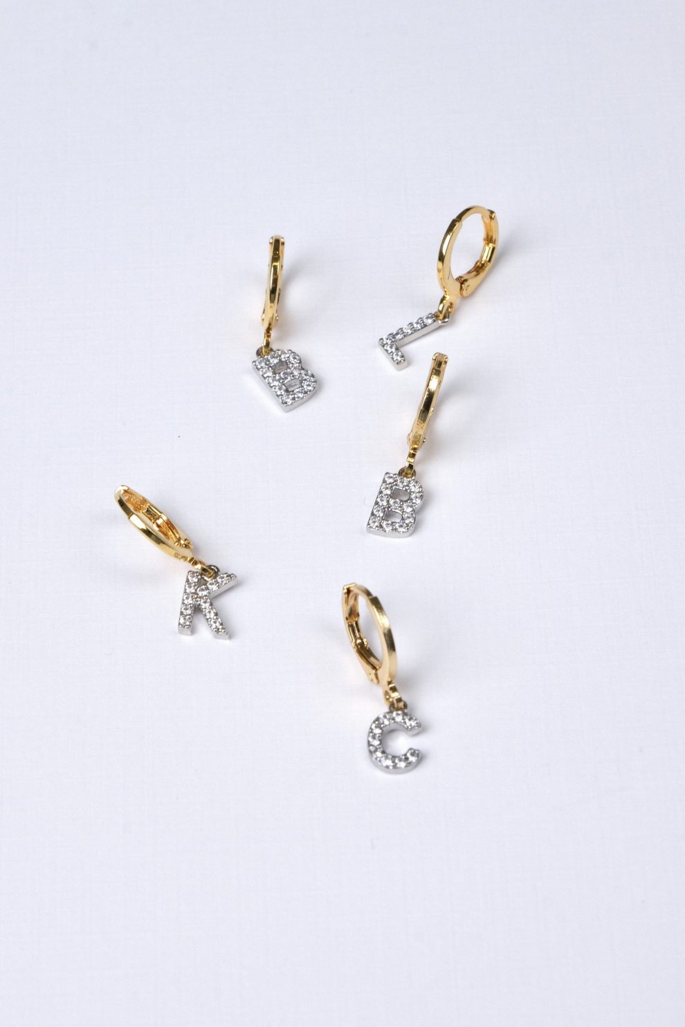 Cерьги Metal Letter