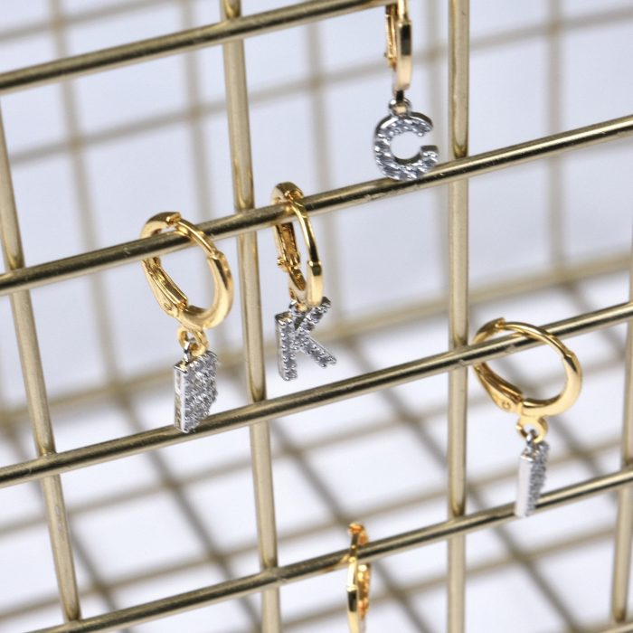 Cерьги Metal Letter