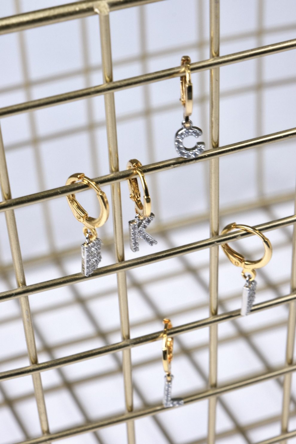 Cерьги Metal Letter