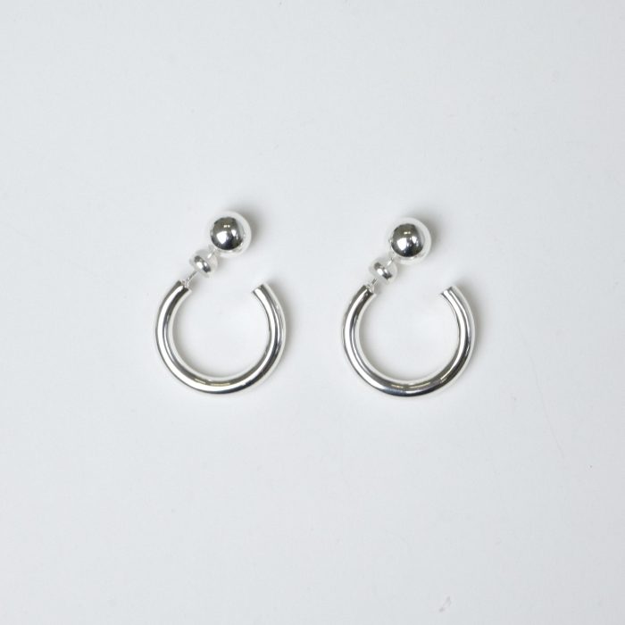 Серьги полукольца S  (два вида застежки)