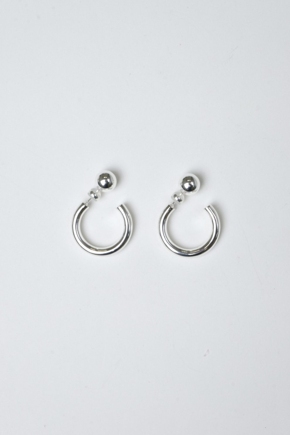 Серьги полукольца S  (два вида застежки)