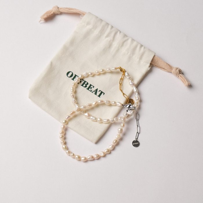 Анклет  классический из мелкого жемчуга