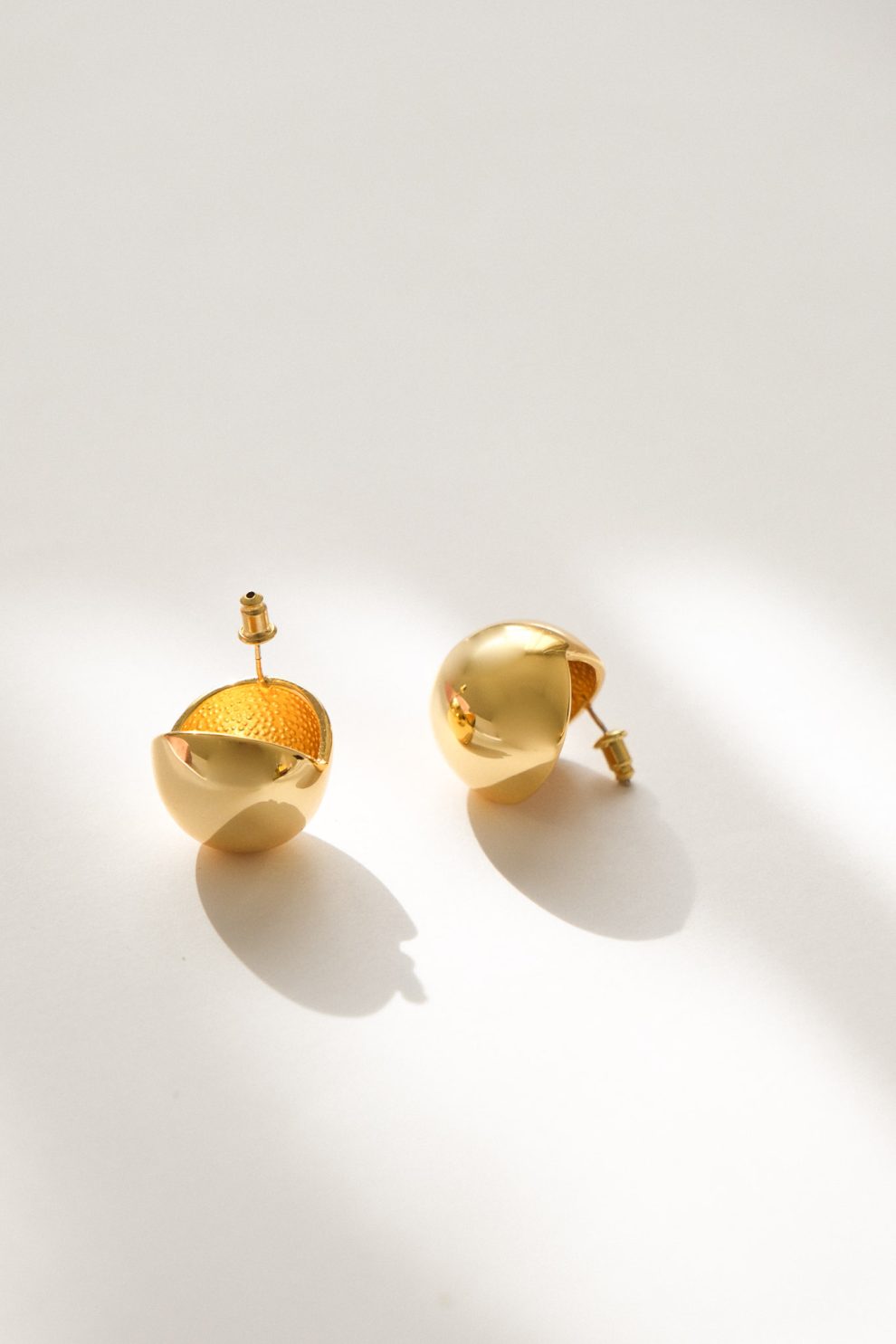 Серьги гвоздики полусфера