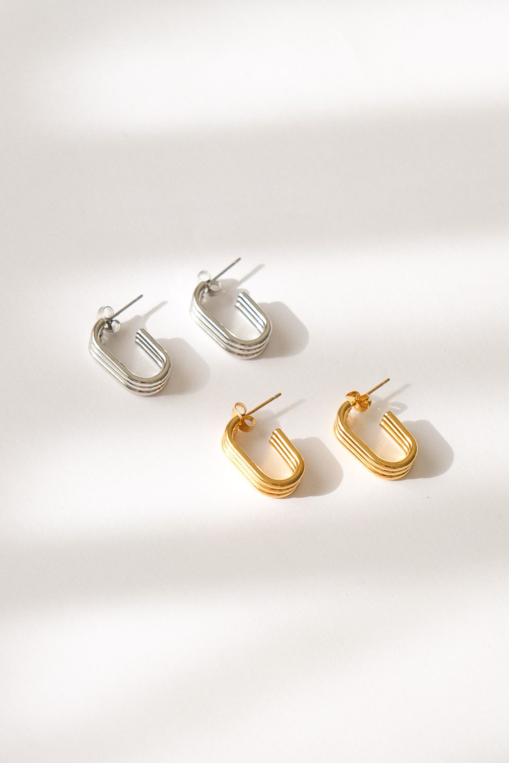 Серьги three lines