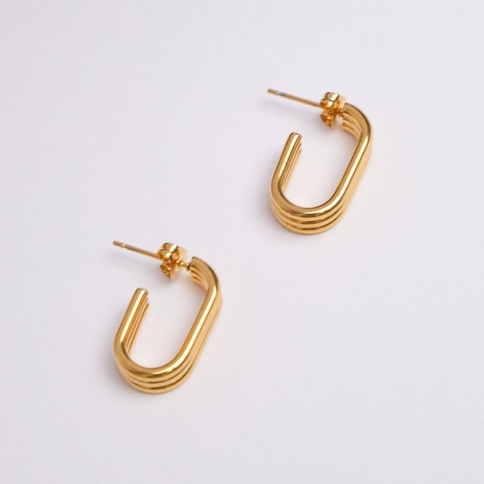 Серьги three lines