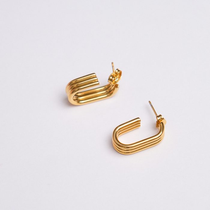 Серьги three lines