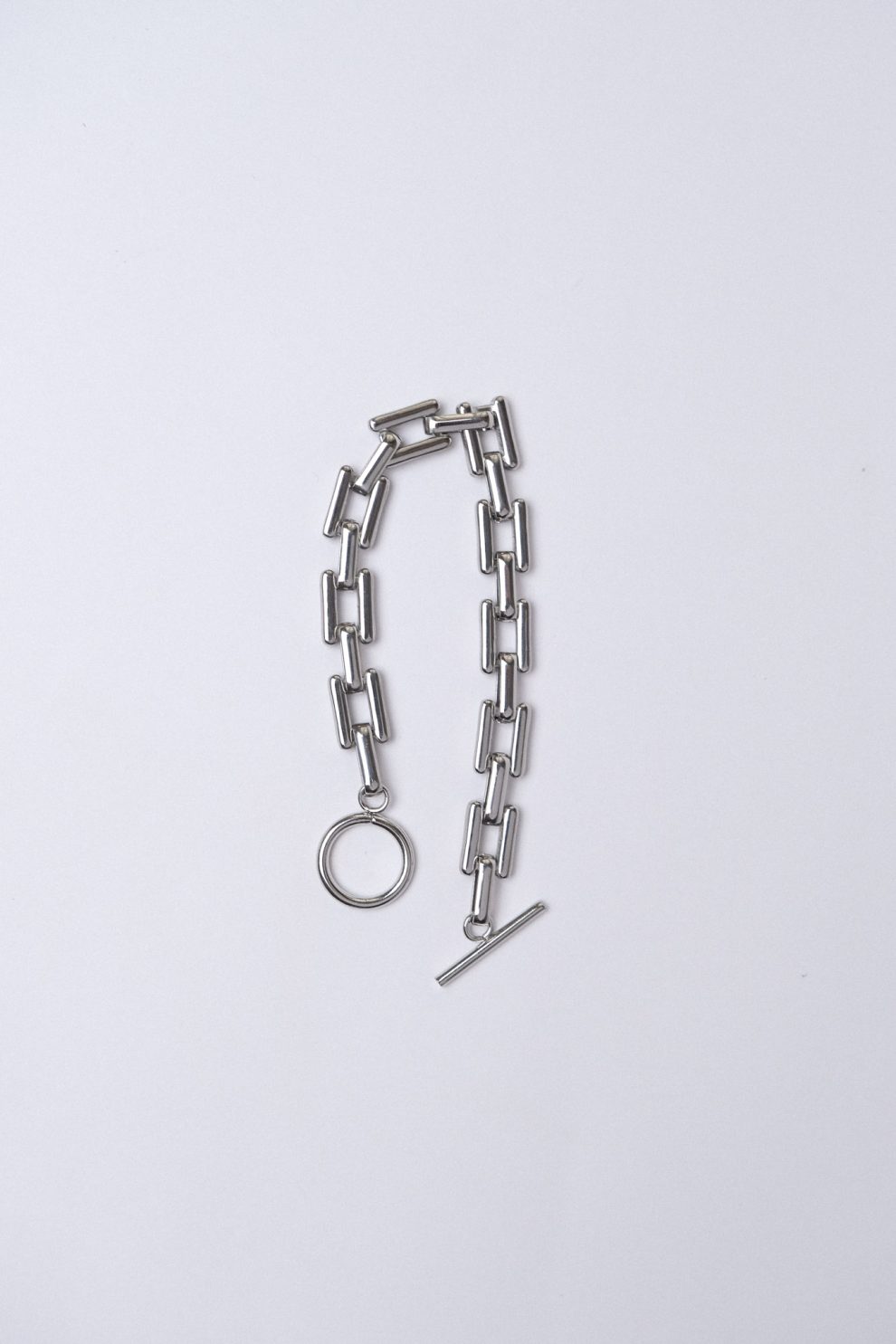 браслет из цепи ( средний) в серебре