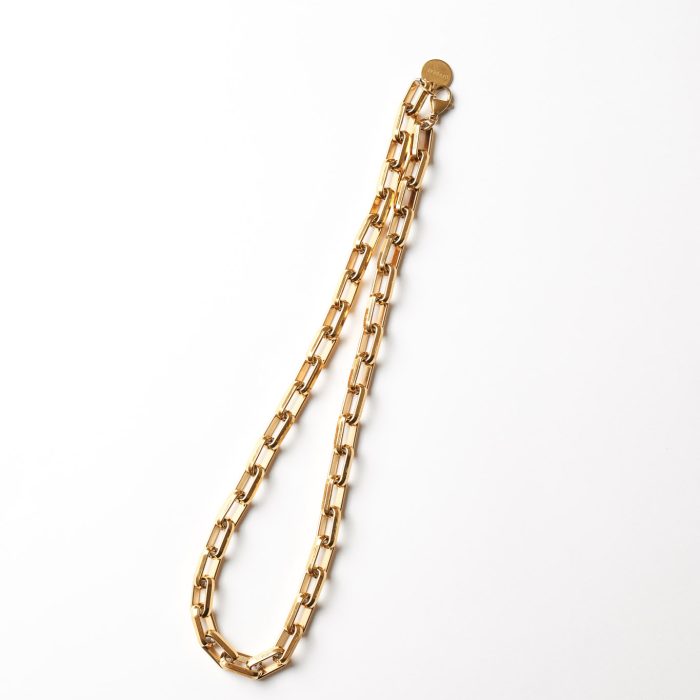 Цепь широкий квадрат в позолоте