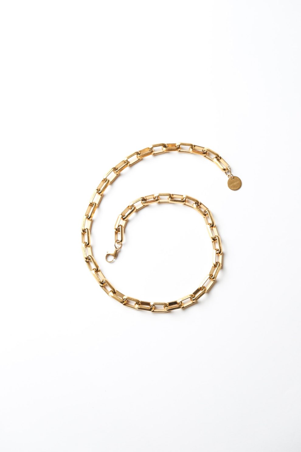 Цепь широкий квадрат в позолоте