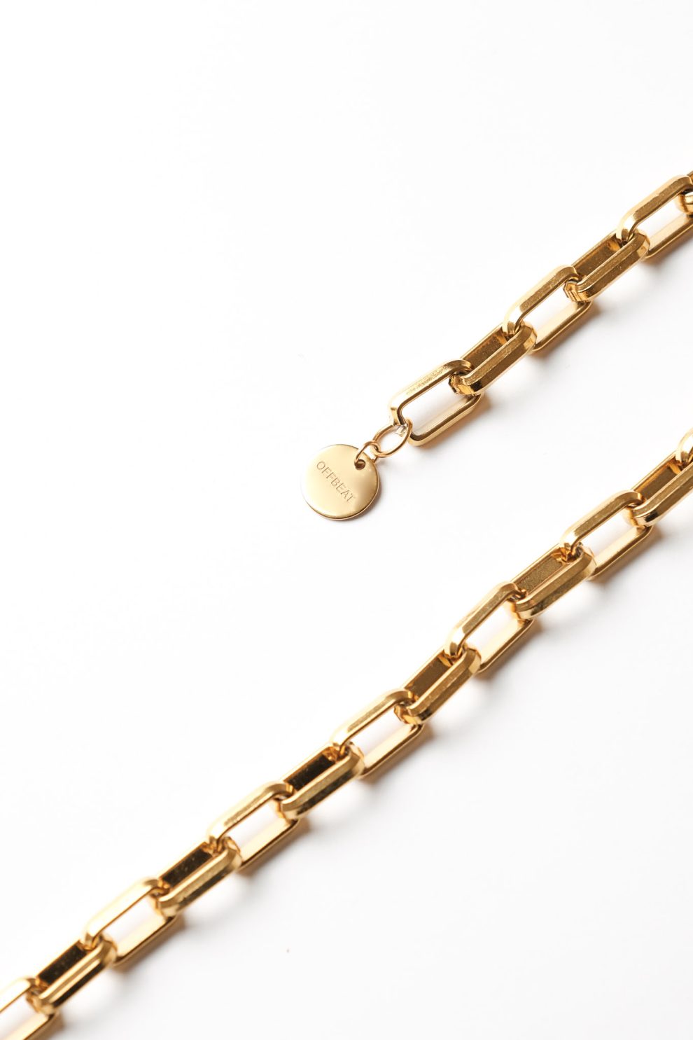 Цепь широкий квадрат в позолоте