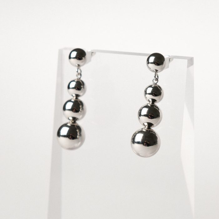 Серьги гвоздики snowman S