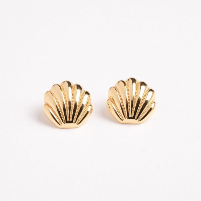 Серьги гвоздики shells