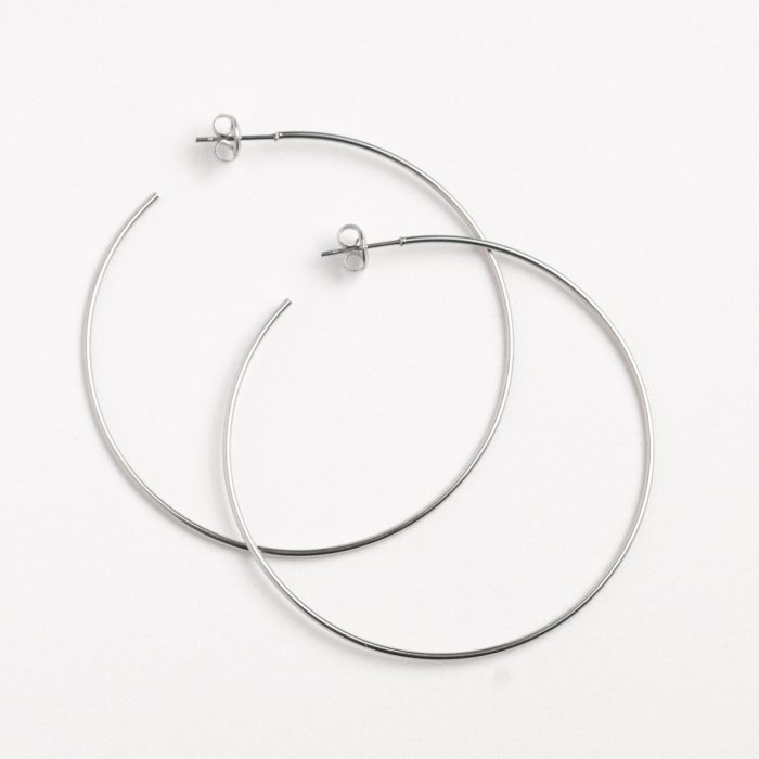 Серьги кольца тонкие XL