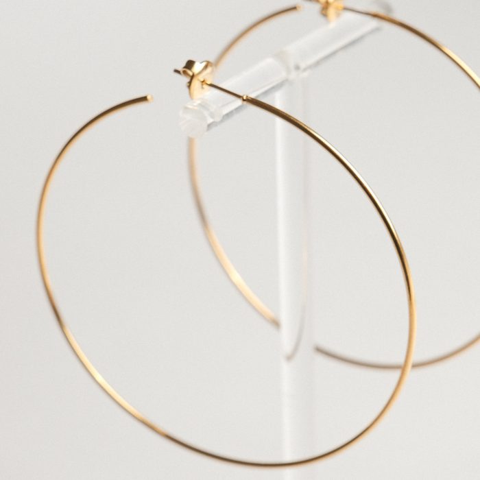 Серьги кольца тонкие XL