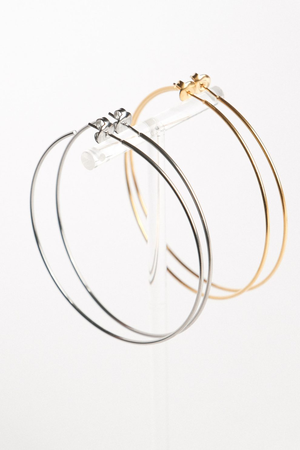 Серьги кольца тонкие XL