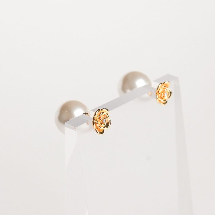 Серьги пуссеты golden roses