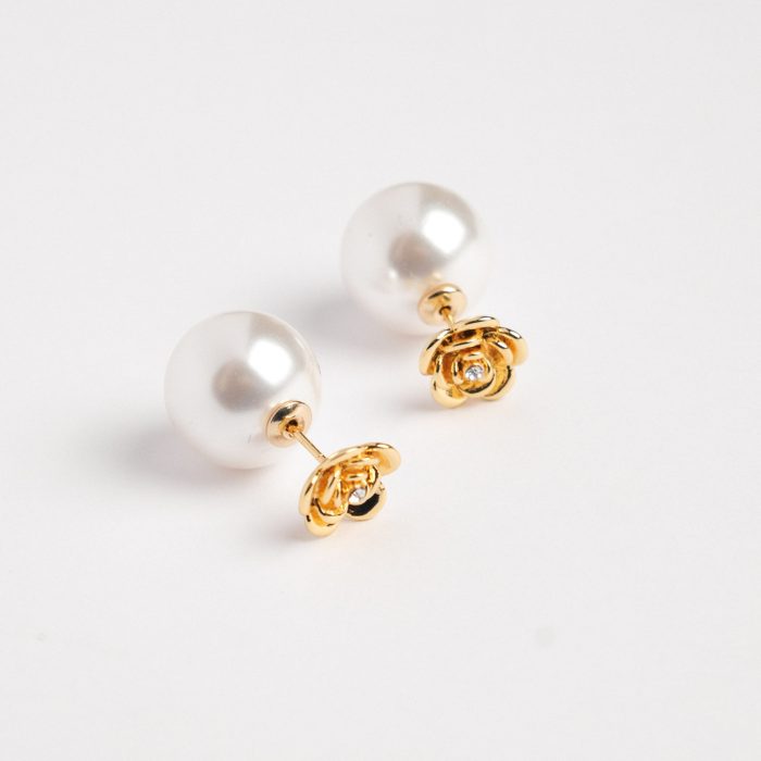 Серьги пуссеты golden roses