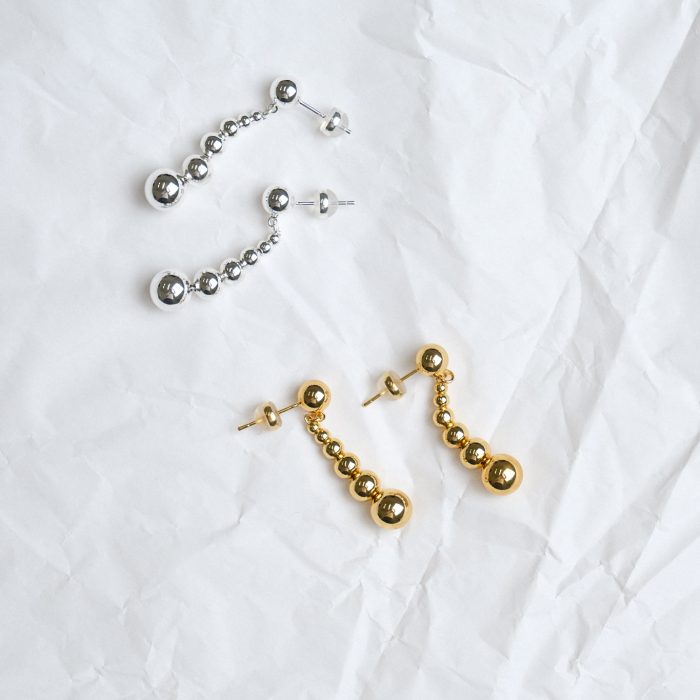 Серьги гвоздики snowman S