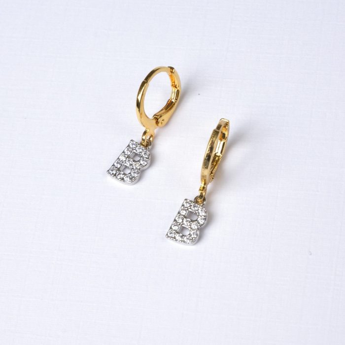 Cерьги Metal Letter