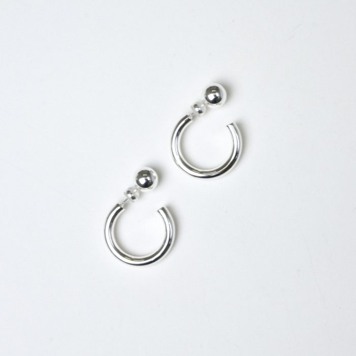Серьги полукольца S  (два вида застежки)