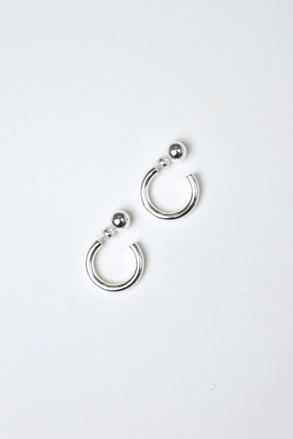 Серьги полукольца S  (два вида застежки)