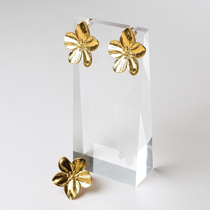 Серьги big flowers