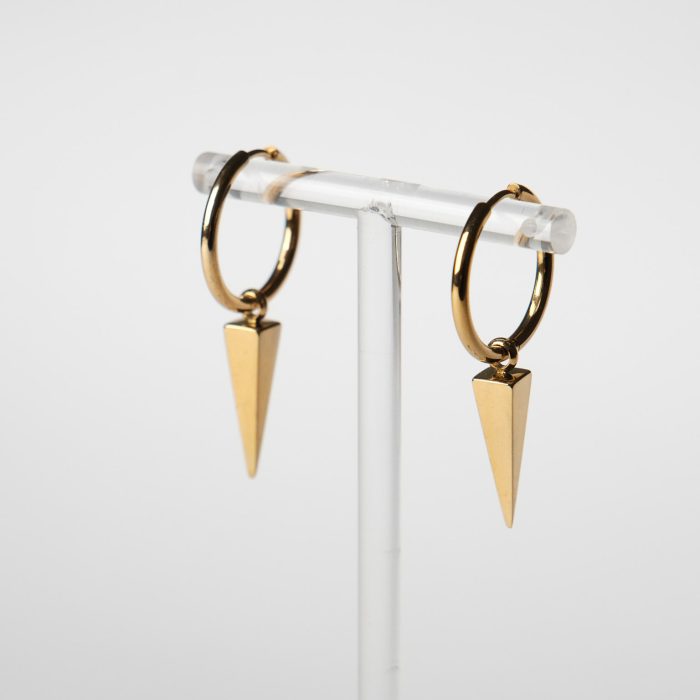 Cерьги с ромбиком на хупах