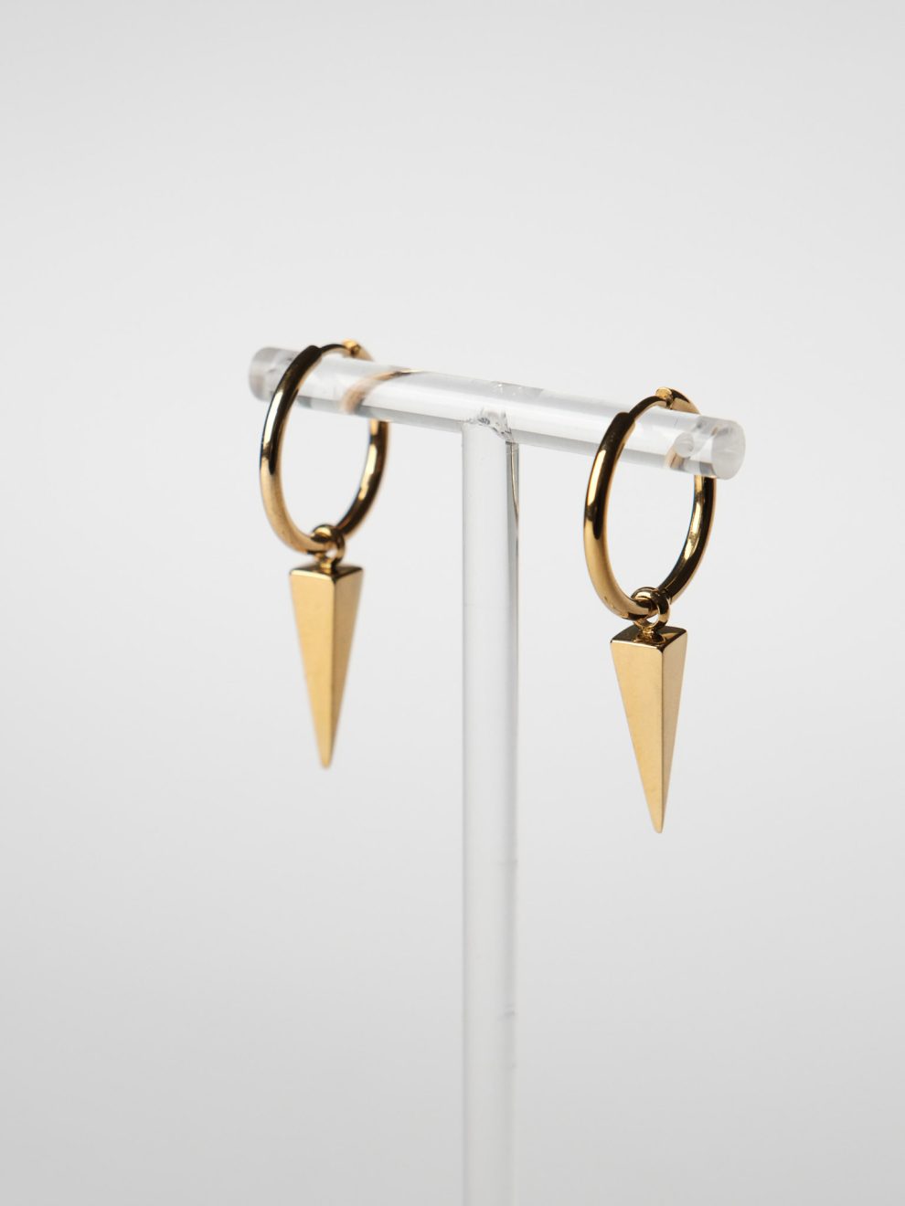 Cерьги с ромбиком на хупах