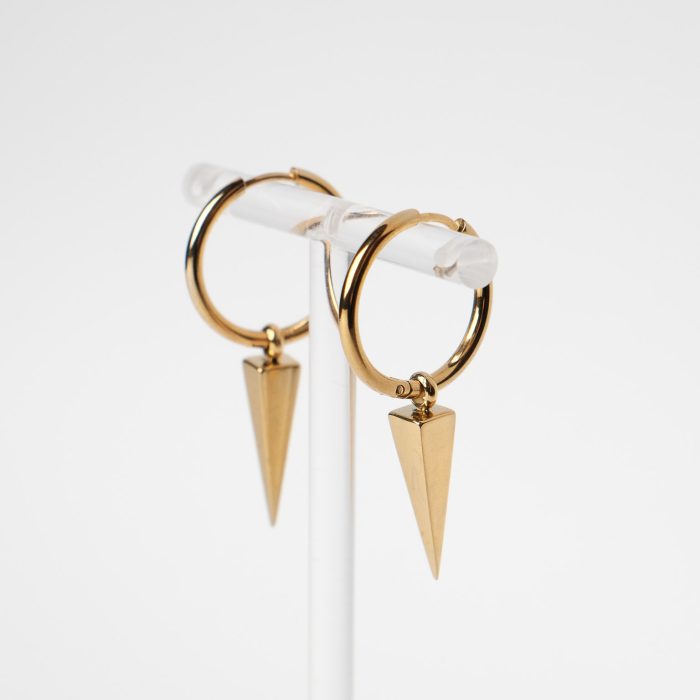 Cерьги с ромбиком на хупах