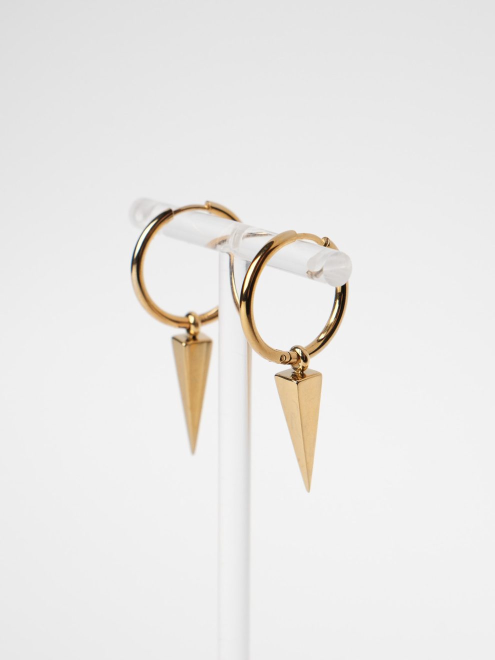 Cерьги с ромбиком на хупах