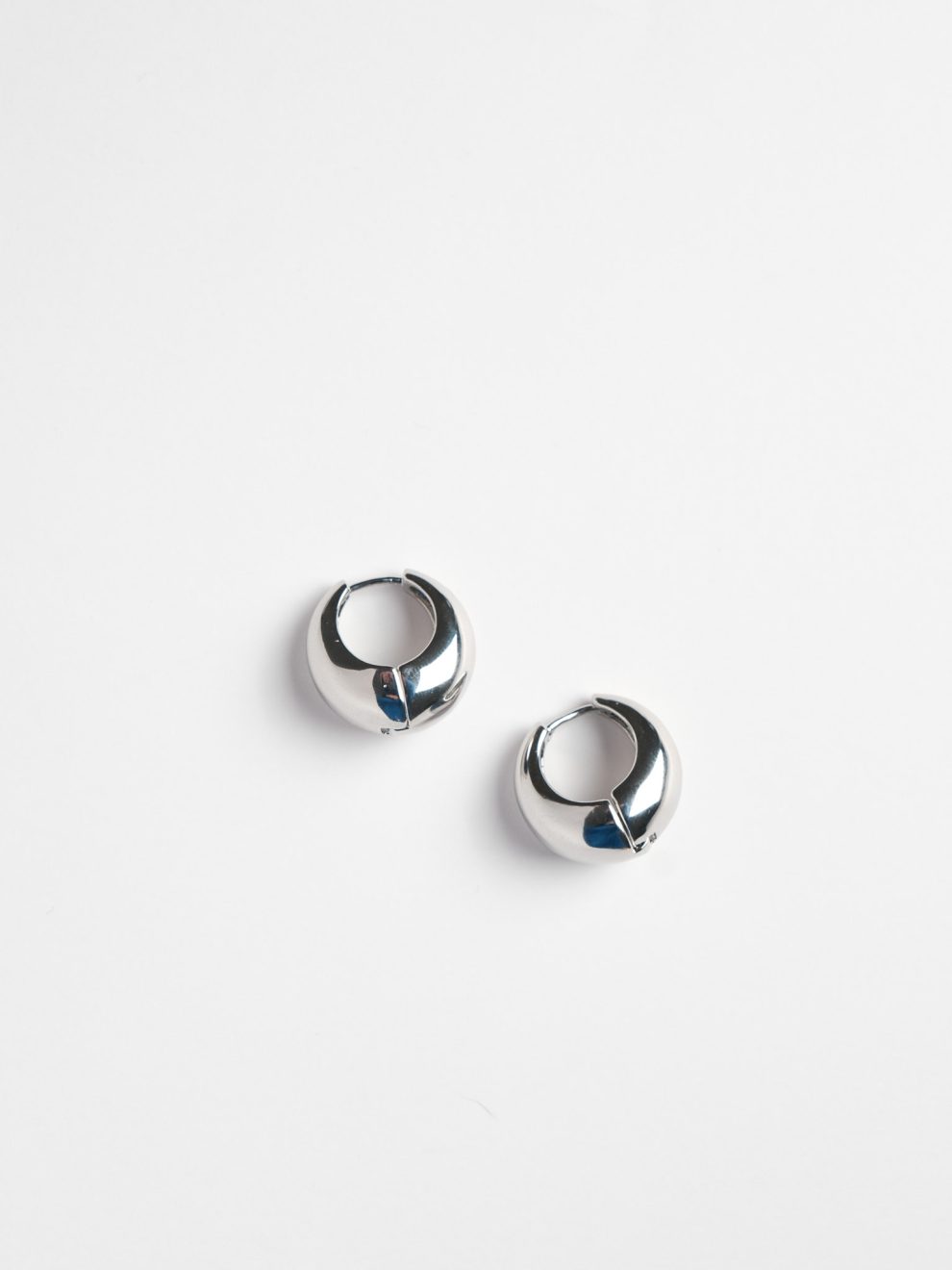 Серьги хупы база пухлые (серебро/золото)