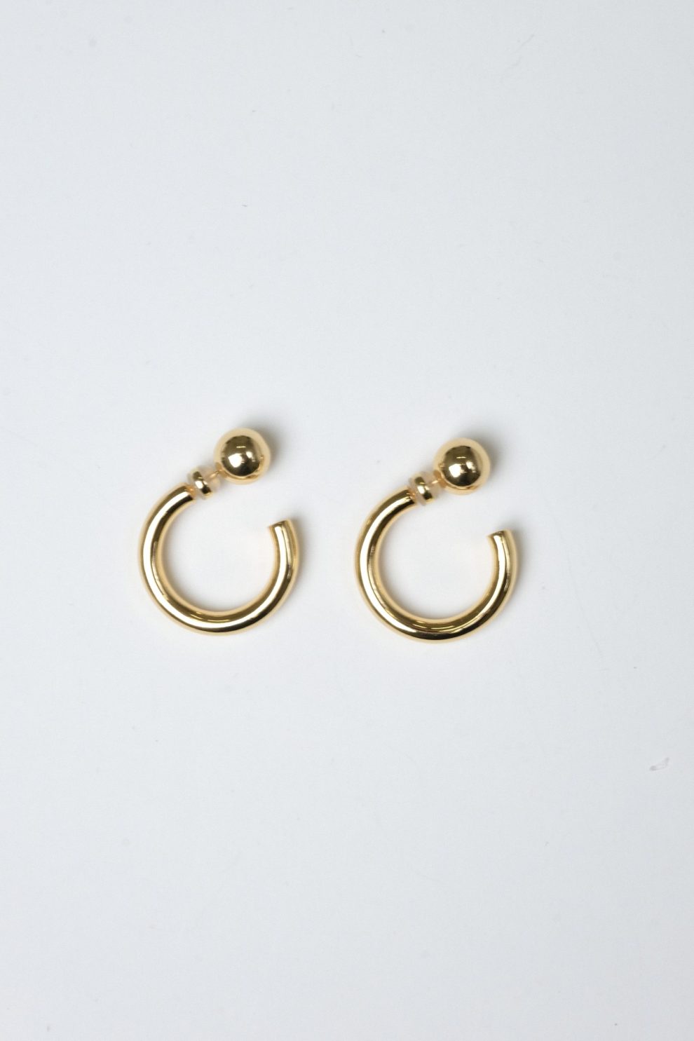 Серьги полукольца S  (два вида застежки)